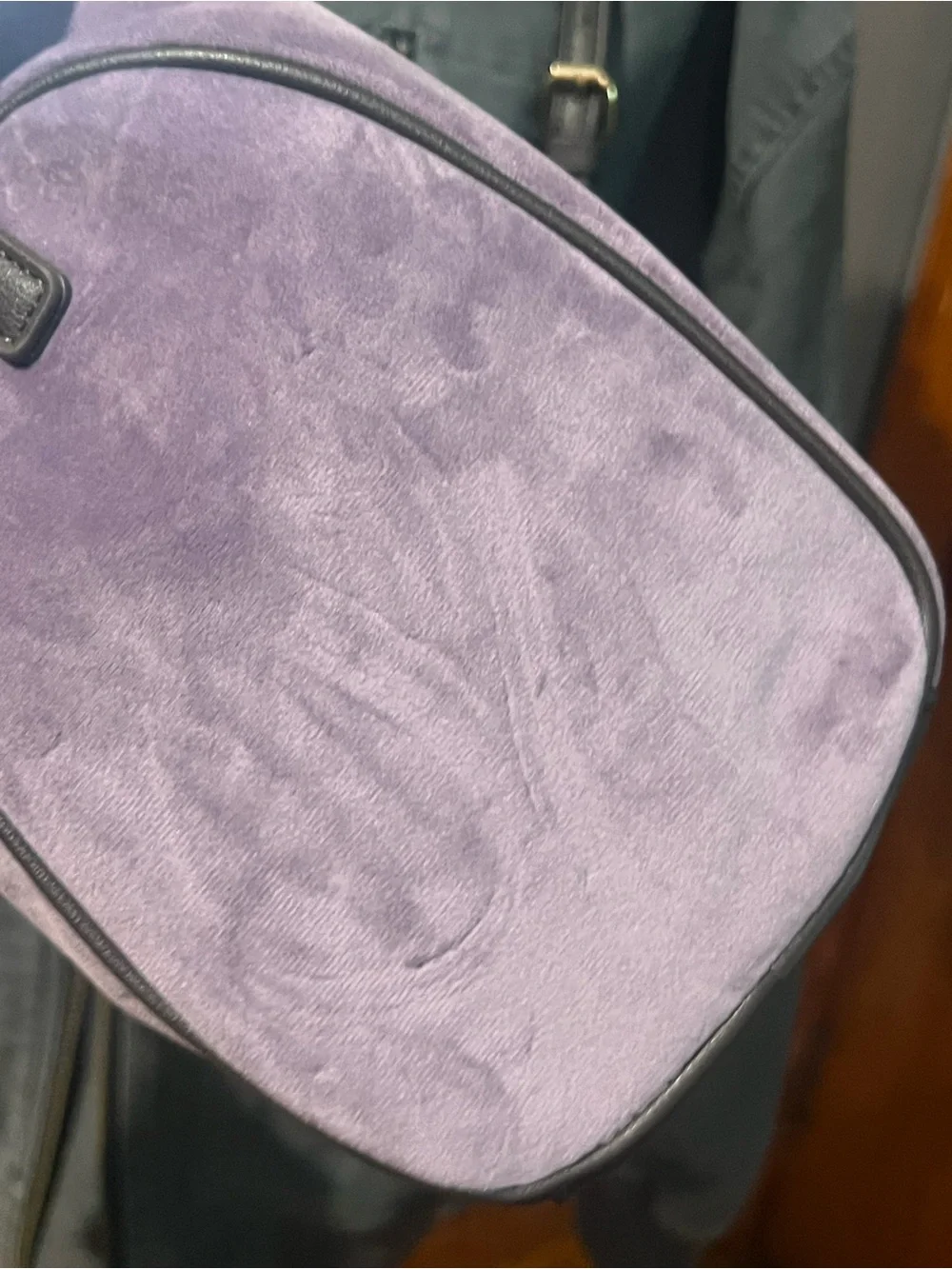 Juicy Couture Lavender Purple Suede Satchel with Coin Pouch